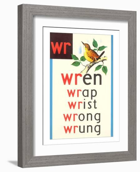 WR for Wren-null-Framed Art Print