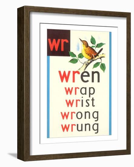 WR for Wren-null-Framed Art Print