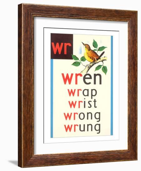 WR for Wren-null-Framed Art Print