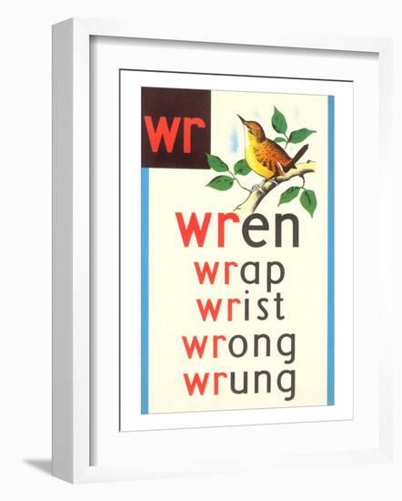 WR for Wren-null-Framed Art Print