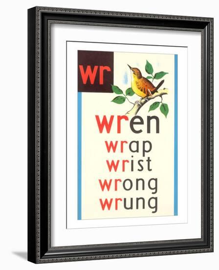 WR for Wren-null-Framed Art Print