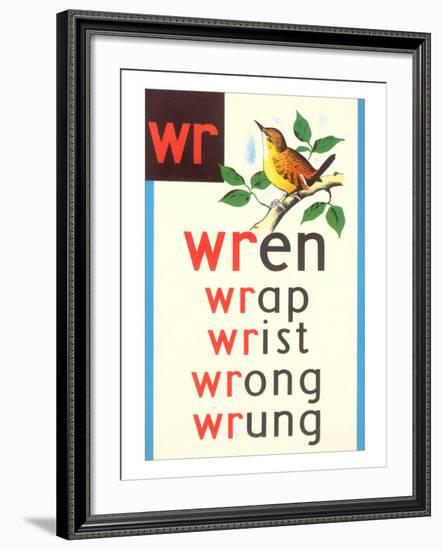 WR for Wren-null-Framed Art Print