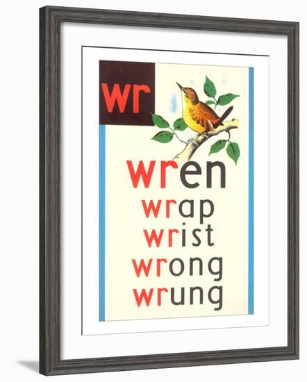 WR for Wren-null-Framed Art Print