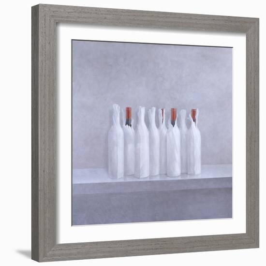 Wrapped Bottles on Grey, 2005-Lincoln Seligman-Framed Giclee Print