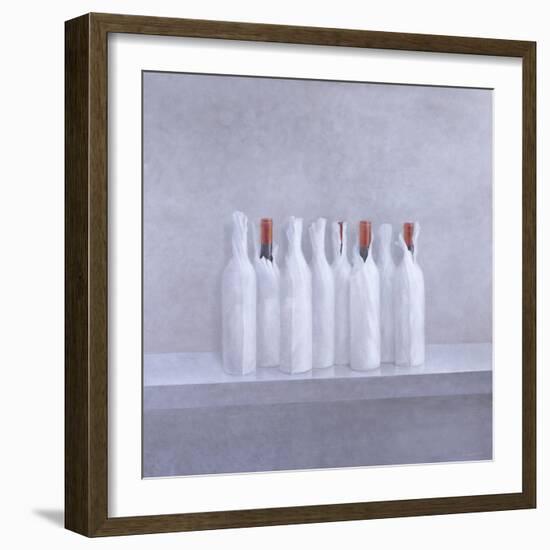 Wrapped Bottles on Grey, 2005-Lincoln Seligman-Framed Giclee Print