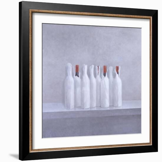 Wrapped Bottles on Grey, 2005-Lincoln Seligman-Framed Giclee Print