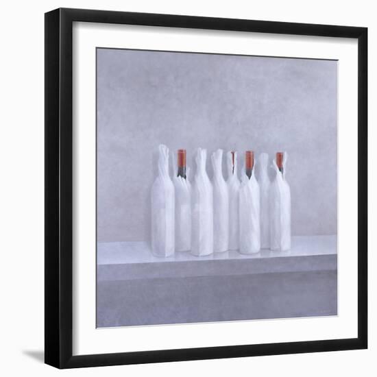 Wrapped Bottles on Grey, 2005-Lincoln Seligman-Framed Giclee Print