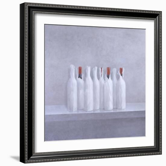Wrapped Bottles on Grey, 2005-Lincoln Seligman-Framed Giclee Print