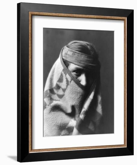 Wrapped in Blanket-Edward S^ Curtis-Framed Giclee Print