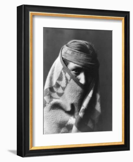 Wrapped in Blanket-Edward S^ Curtis-Framed Giclee Print