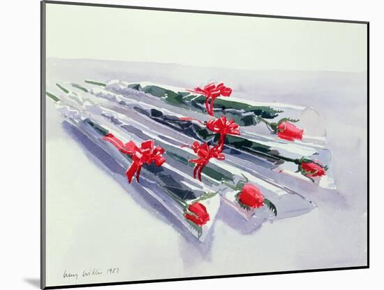 Wrapped Roses, 1987 (W/C on Paper)-Lucy Willis-Mounted Giclee Print