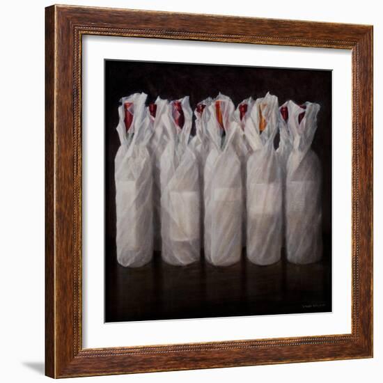 Wrapped Wine Bottles, 2010-Lincoln Seligman-Framed Giclee Print