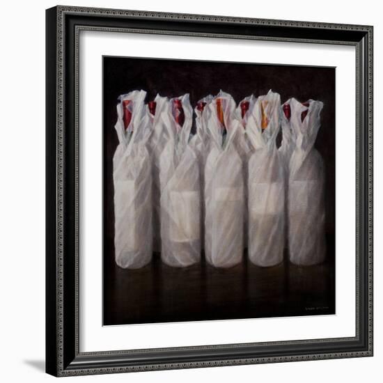 Wrapped Wine Bottles, 2010-Lincoln Seligman-Framed Giclee Print