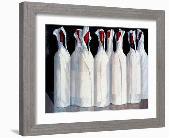 Wrapped Wine Bottles, Number 1, 1995-Lincoln Seligman-Framed Giclee Print