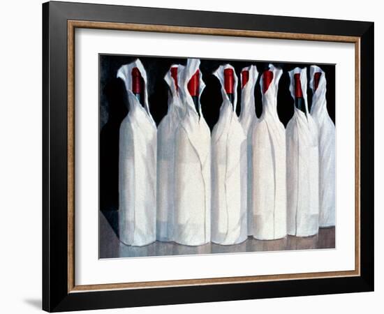 Wrapped Wine Bottles, Number 1, 1995-Lincoln Seligman-Framed Giclee Print