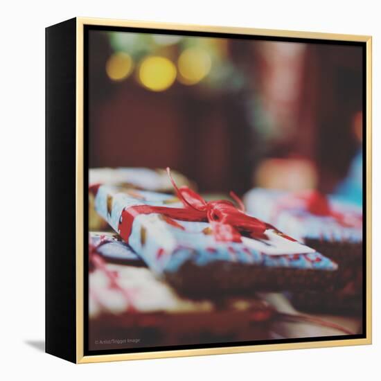 Wrapped Xmas Presents-Tim Kahane-Framed Premier Image Canvas