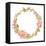 Wreath of Succulents, Vector Watercolor Illustration.-Nikiparonak-Framed Stretched Canvas