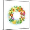 Wreath with Dried Flowers-Olga Kovaleva-Mounted Giclee Print