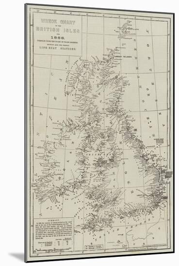 Wreck Chart of the British Isles for 1868-John Dower-Mounted Giclee Print