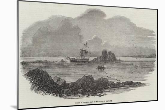 Wreck in Correjou Bay, on the Coast of Britanny-null-Mounted Giclee Print