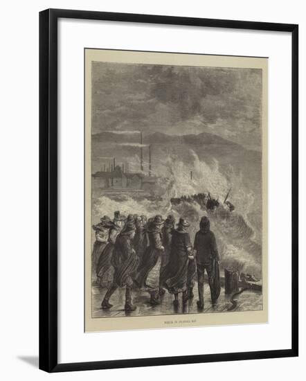 Wreck in Swansea Bay-null-Framed Giclee Print