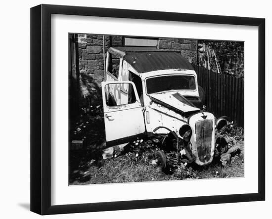 Wreck of a 1939 Austin 10-null-Framed Photographic Print