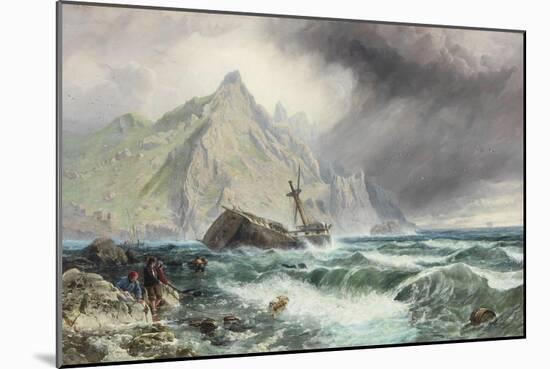 Wreck of a Frigate on the Southern Coast of Spain, 1863-Charles Napier Hemy-Mounted Giclee Print