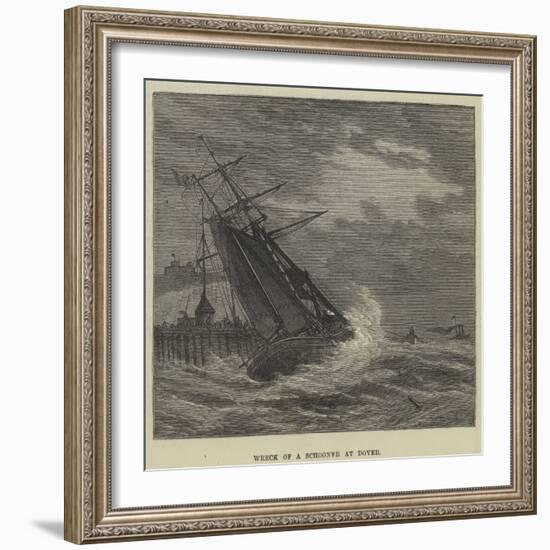 Wreck of a Schooner at Dover-null-Framed Giclee Print