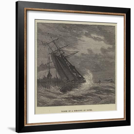 Wreck of a Schooner at Dover-null-Framed Giclee Print