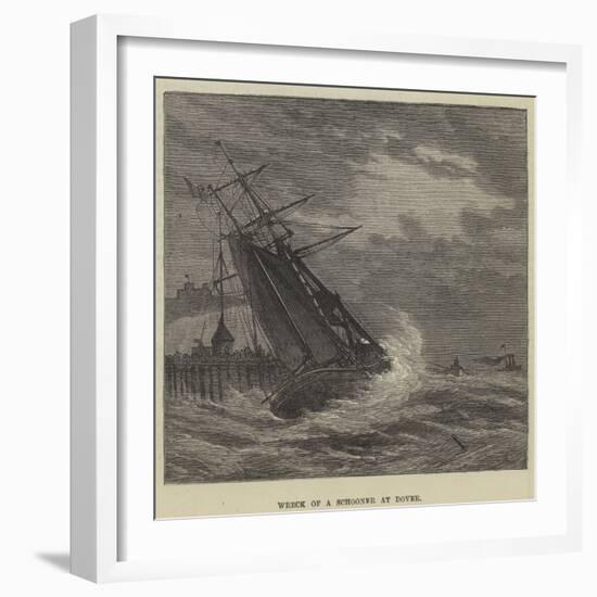 Wreck of a Schooner at Dover-null-Framed Giclee Print