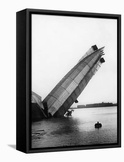 Wreck of Britain's Greatest Airship, the Mayfly, at Barrow, 1911-Thomas E. & Horace Grant-Framed Premier Image Canvas