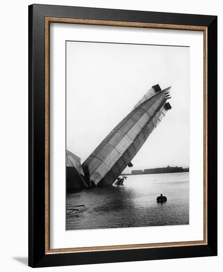 Wreck of Britain's Greatest Airship, the Mayfly, at Barrow, 1911-Thomas E. & Horace Grant-Framed Photographic Print