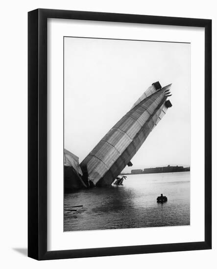 Wreck of Britain's Greatest Airship, the Mayfly, at Barrow, 1911-Thomas E. & Horace Grant-Framed Photographic Print