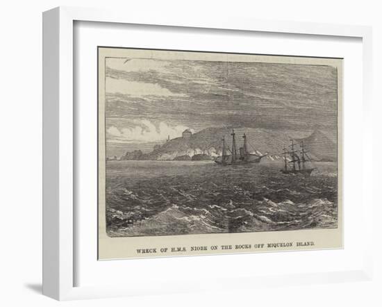 Wreck of HMS Niobe on the Rocks Off Miquelon Island-null-Framed Giclee Print