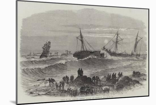 Wreck of the Aberdeen Steamer Stanley Off Tynemouth Bar-null-Mounted Giclee Print