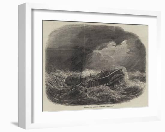 Wreck of the American Packet-Ship Henry Clay-null-Framed Giclee Print