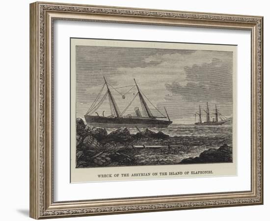 Wreck of the Assyrian on the Island of Elaphonisi-null-Framed Giclee Print