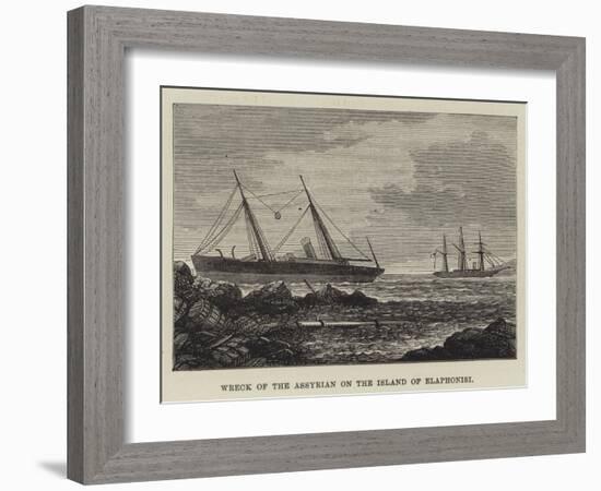 Wreck of the Assyrian on the Island of Elaphonisi-null-Framed Giclee Print