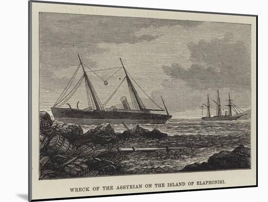 Wreck of the Assyrian on the Island of Elaphonisi-null-Mounted Giclee Print