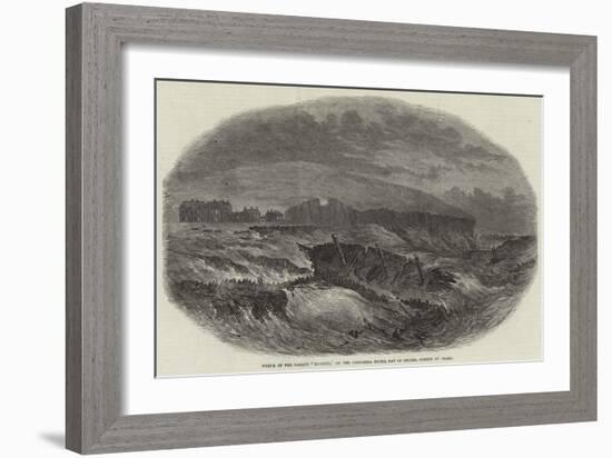 Wreck of the Barque Edmund, on the Duggerna Rocks, Bay of Kilkee, County of Clare-null-Framed Giclee Print