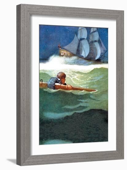 Wreck of the Covenant-Newell Convers Wyeth-Framed Art Print