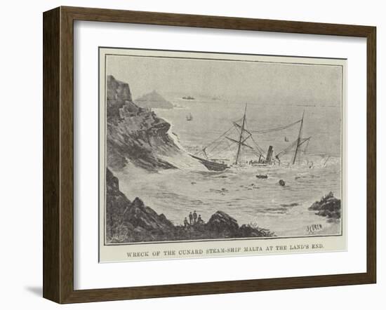 Wreck of the Cunard Steam-Ship Malta at the Land's End-null-Framed Giclee Print