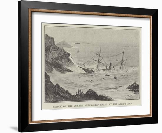 Wreck of the Cunard Steam-Ship Malta at the Land's End-null-Framed Giclee Print