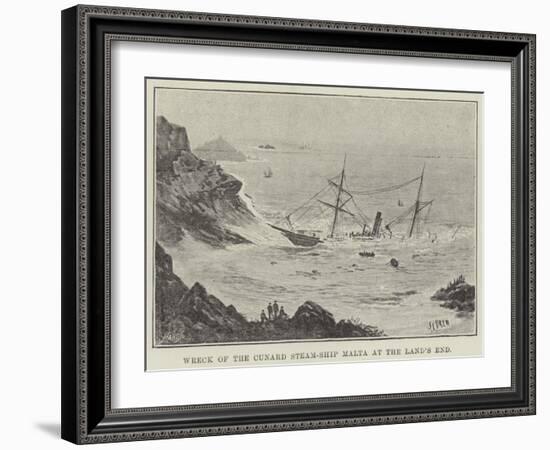 Wreck of the Cunard Steam-Ship Malta at the Land's End-null-Framed Giclee Print