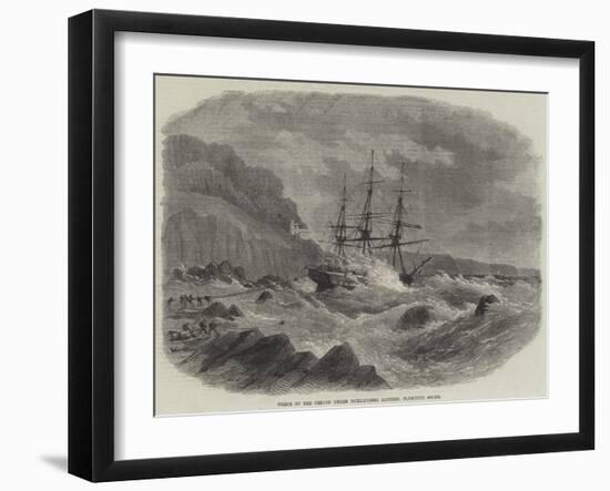Wreck of the Oregon under Picklecombe Battery, Plymouth Sound-null-Framed Giclee Print