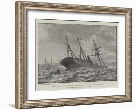 Wreck of the Peninsular and Oriental Company's Steamer Tasmania, on the Monk Rocks, Corsica-null-Framed Giclee Print