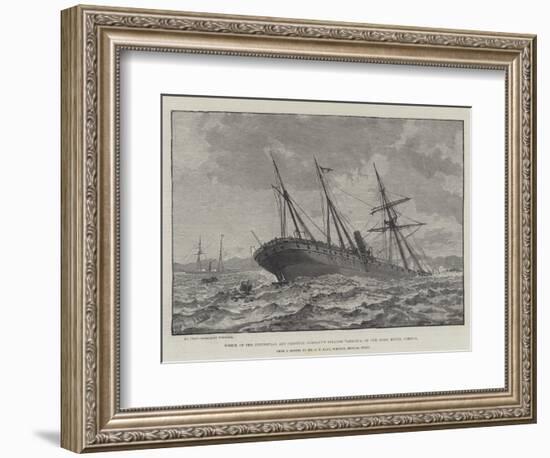 Wreck of the Peninsular and Oriental Company's Steamer Tasmania, on the Monk Rocks, Corsica-null-Framed Giclee Print