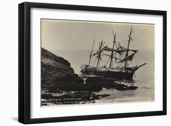 Wreck of the Sailing Ship Andromeda, Near Porthscatho, Cornwall, 1915-null-Framed Photographic Print