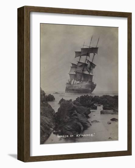 Wreck of the Sailing Ship Kynance, Punta Blanca, Chile, 1910-null-Framed Photographic Print