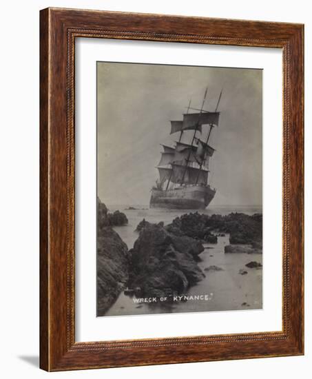 Wreck of the Sailing Ship Kynance, Punta Blanca, Chile, 1910-null-Framed Photographic Print